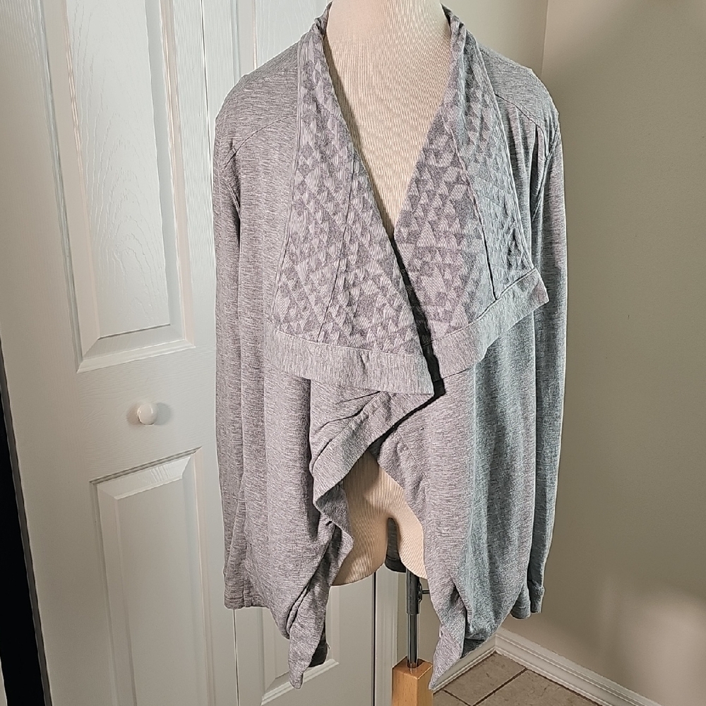 Pendleton Over‎ Sized Gray Women's Open Front Cardigan. Pockets. Large.